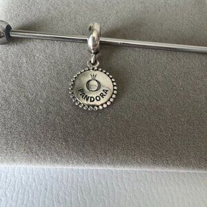 Genuine Pandora Icon Dangle Charm 925 Silver Engravable 791169